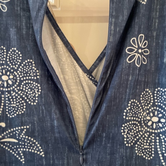 NWT Zolucky Blue White floral wide leg Jumper Boho beach festival summer S - Picture 10 of 14